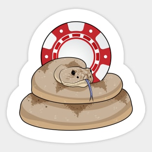 Snake Poker Poker chips Sticker